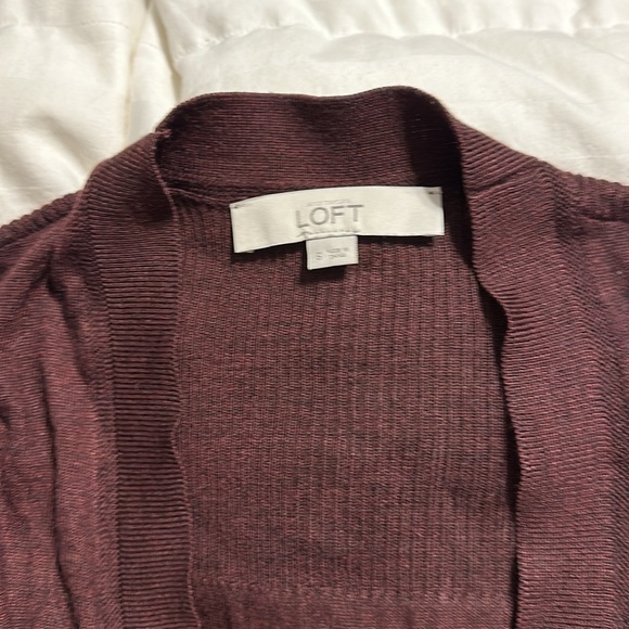 Loft - Maroon L/S Cardigan - Small - Picture 2 of 4